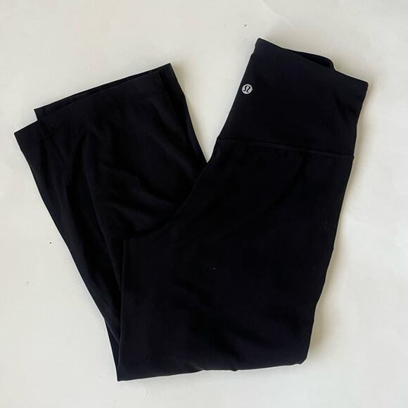 Lululemon Align Super-High-Rise Wide-Leg Crop jogger black 2 - Picture 4 of 9